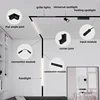 Modern Magnetic Track light system for Tension stretching ceiling soft film magnetic Rail Lamp concealed track lights livingroom 6