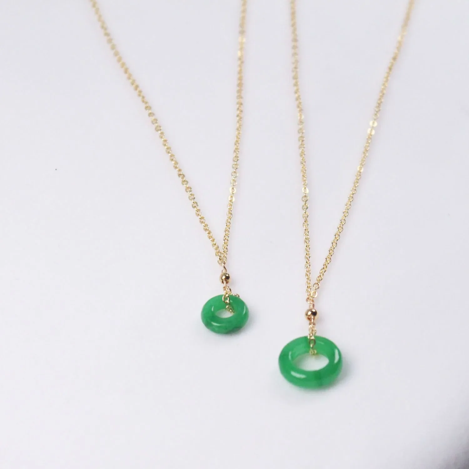 Natural Jade 13-15mm Beads Pendant Necklace Charm Jewellery