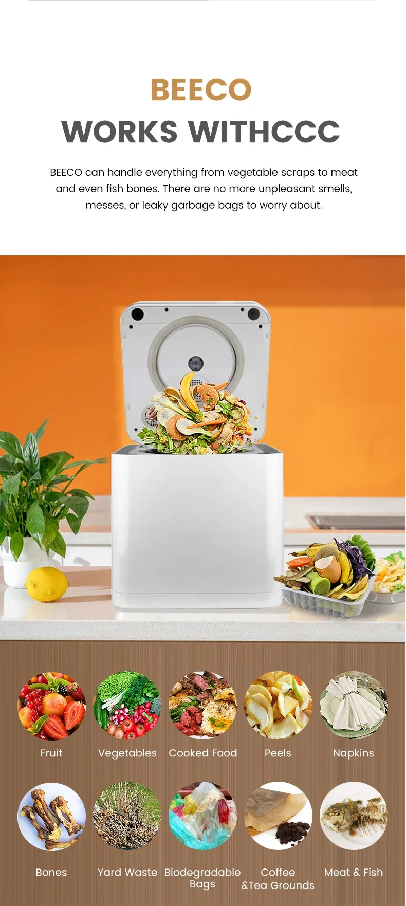 ODM supported Smart Waste Kitchen Composter for Nutrient fertilizer Turn Food Waste to Compost garbage disposals 17 ODM supported Smart Waste Kitchen Composter for Nutrient fertilizer Turn Food Waste to Compost garbage disposals 10