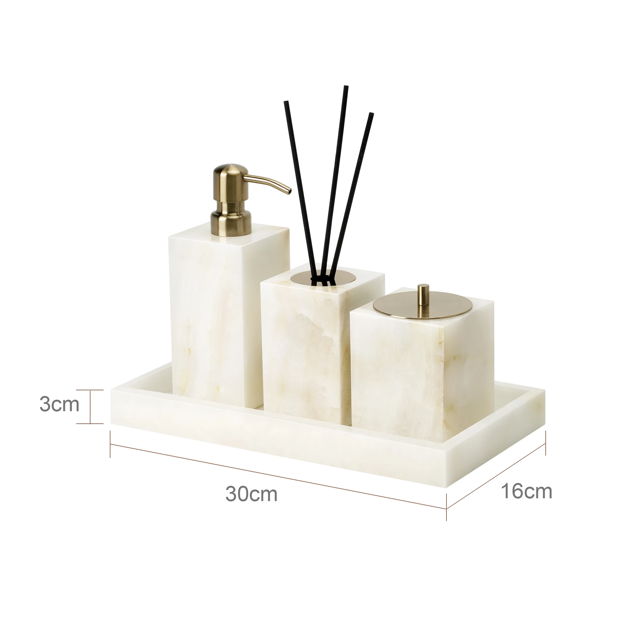 Bathroom accessories in natural stone