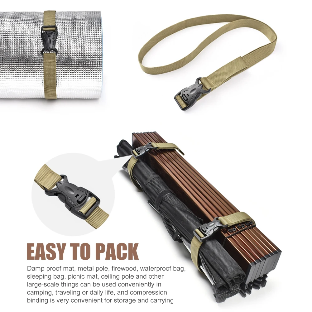 Portable Adjustable Outdoor Camping Cargo Storage Fixing Belt Tour Baggage Tied Strap