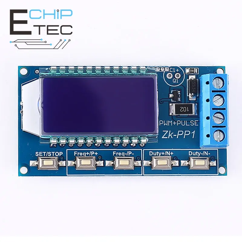 

Free shipping Dc 3.3V-30V 1 channel 1Hz-150KHz dual-mode signal generator square wave liquid crystal PWM