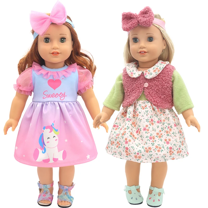 Doll Dancing Dress Fit for 43cm 18 Inch Born Baby Doll Clothes