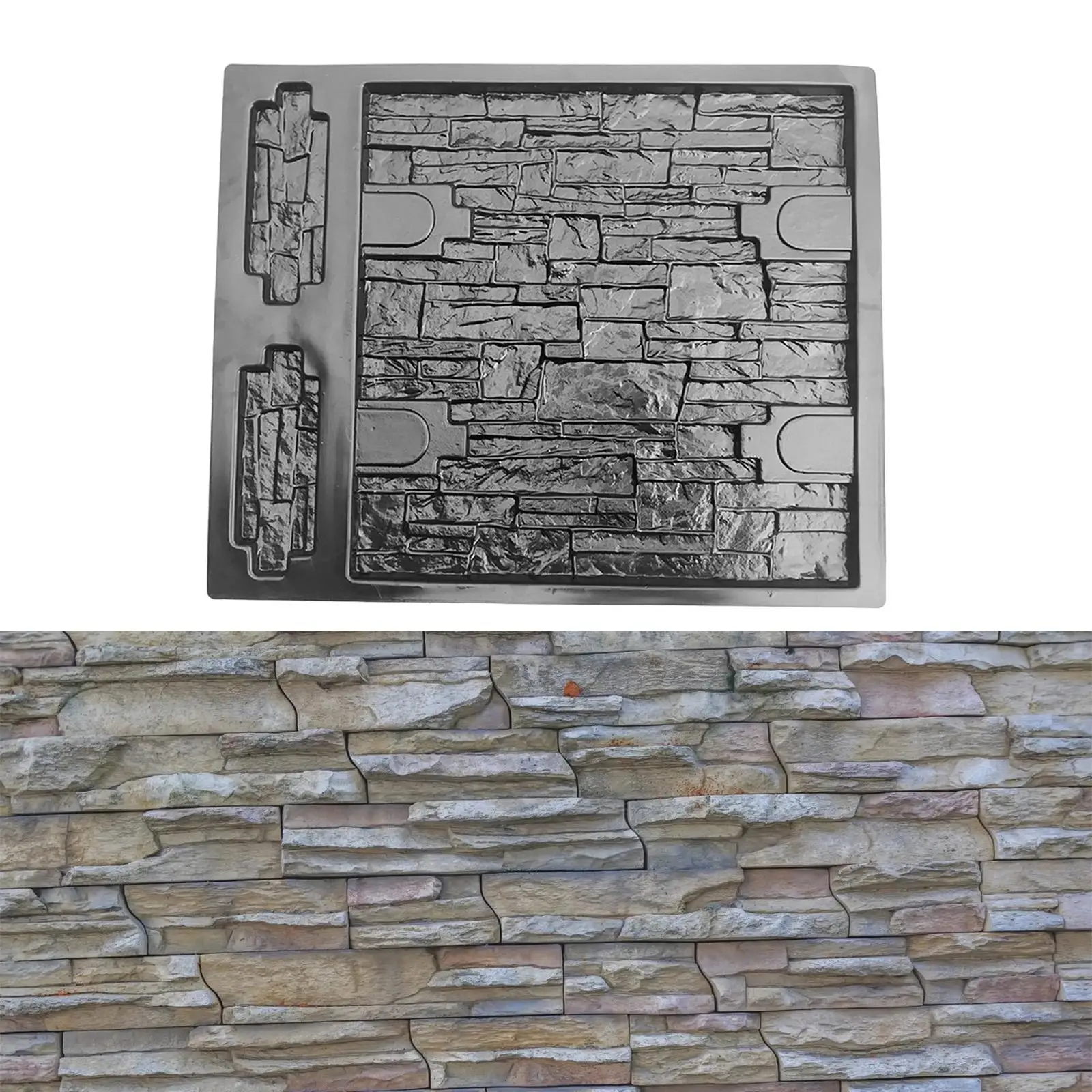 Stampo In Calcestruzzo Muro Pietra Gesso Cemento Piastrelle Decor ABC - Foto 8