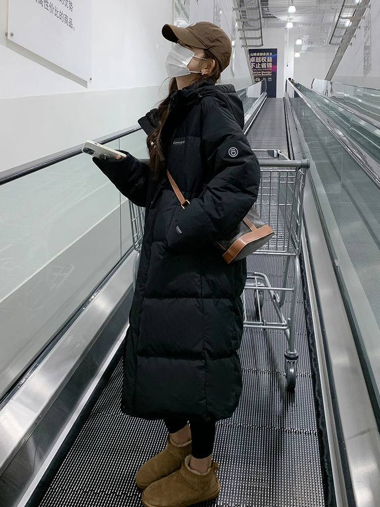 winter long down jacket Women Warm Jacket Red black Puffer Jacket Quilted Parkas Long Sleeve Zipper Snowwear Outerwear Coats