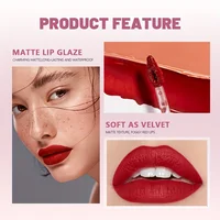1pcs Waterproof Matte Velvet Lip Tint: Long-Lasting Nude Lip Glaze for a Sexy and Smooth Finish, Valentine's Day Gift 3