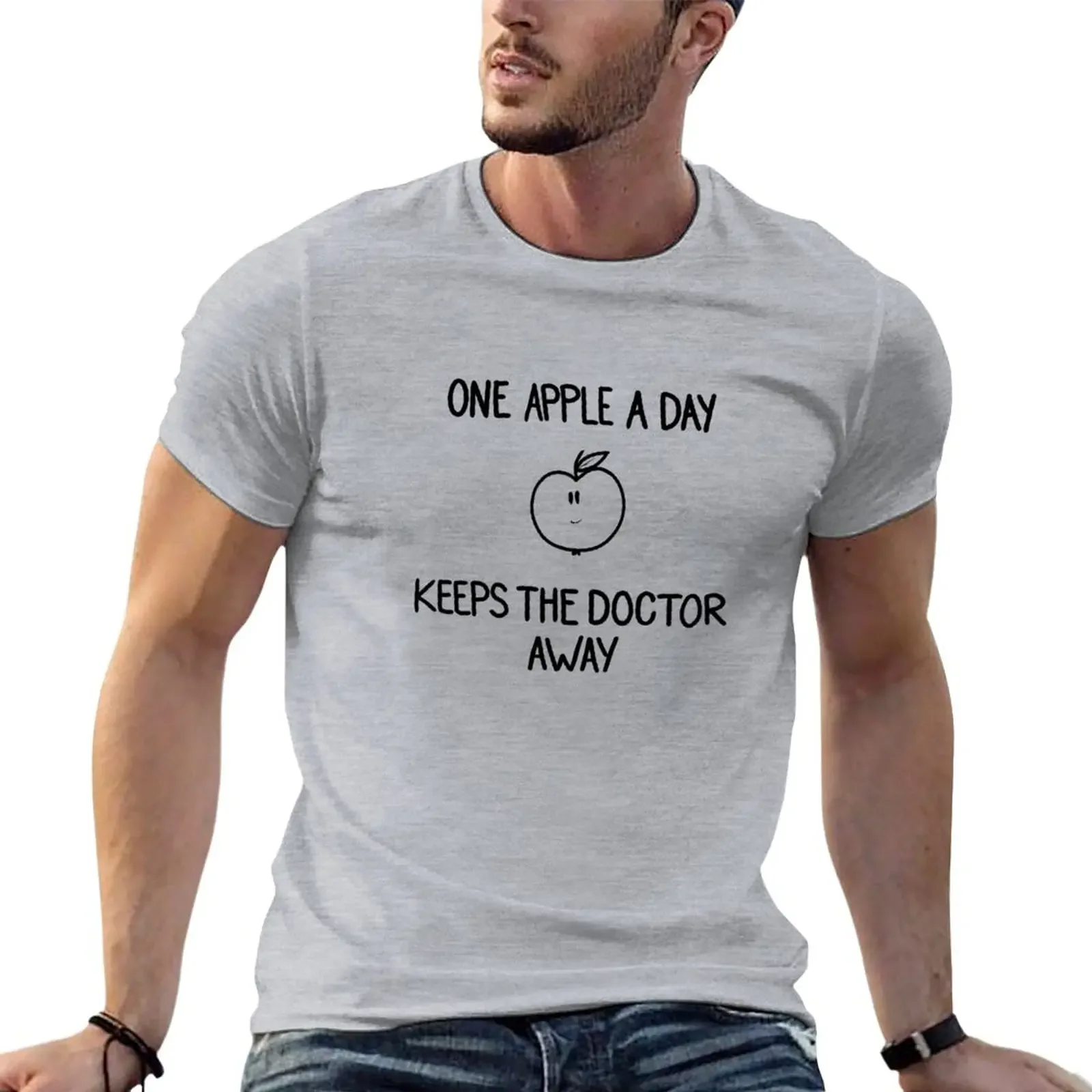 

Футболка мужская хлопковая с принтом «Happy Apple Doctor»