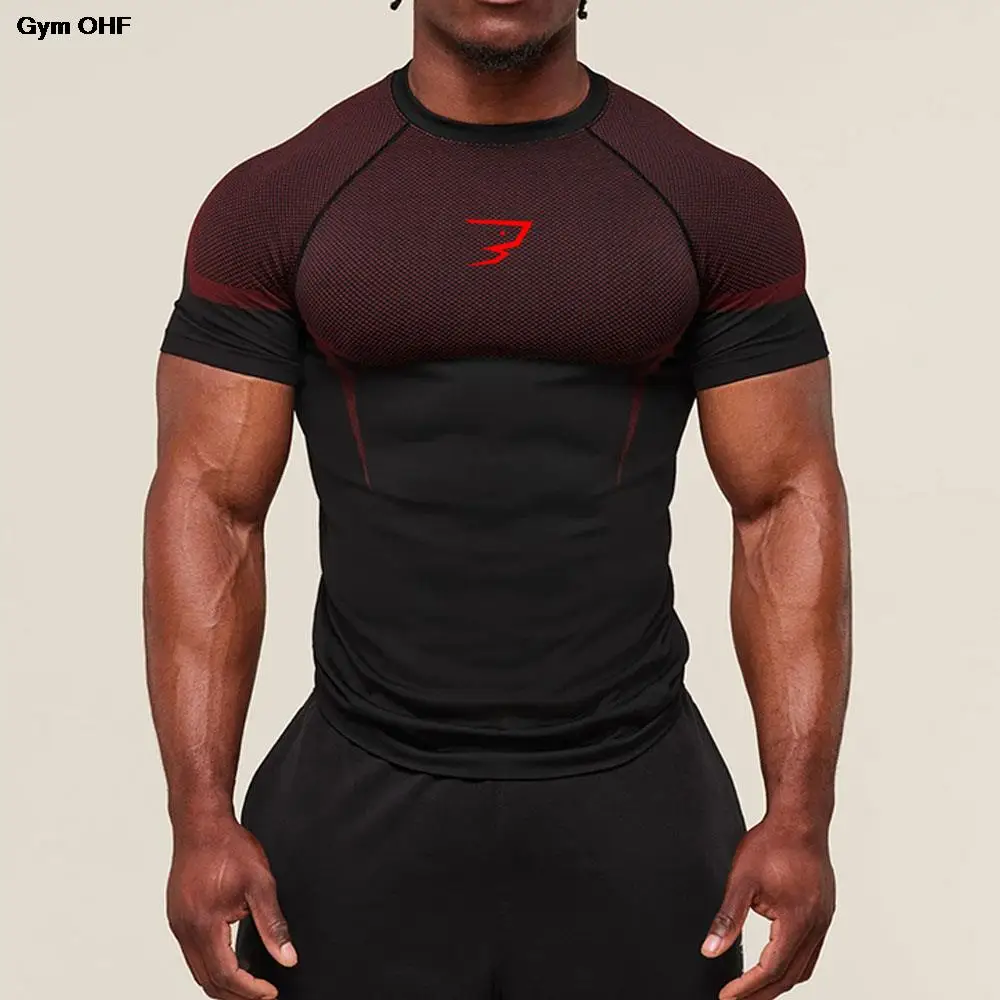 Nuove magliette da bodybuilding da uomo, aderenti, traspiranti, ad asciugatura rapida, per lo sport, estive - immagine 3