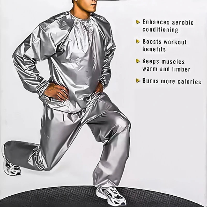 Heavy Duty Sauna Suit for Men Women Weight Loss Exercise Slimming Gym Fitness Workout Anti-Rip Sweat Suits Fat Burning sauna suit