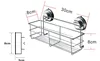 Bathroom Shelf Organizer Shower Storage Rack Stainless Steel Wall Mounted Toilet Shampoo Holder No Drill Vacuum Suction Cup 5