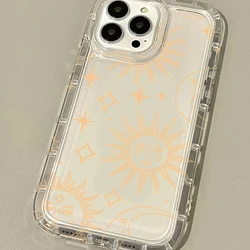 Sun Moon Stars Transparent TPU Phone Case for Galaxy A03S 164MM (1)