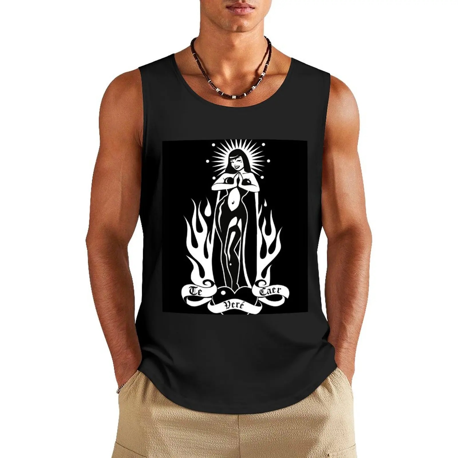 Rockabilly Virgin- pinup-saint Tank Top Sleeveless top summer clothes Sleeveless men Men's t-shirts
