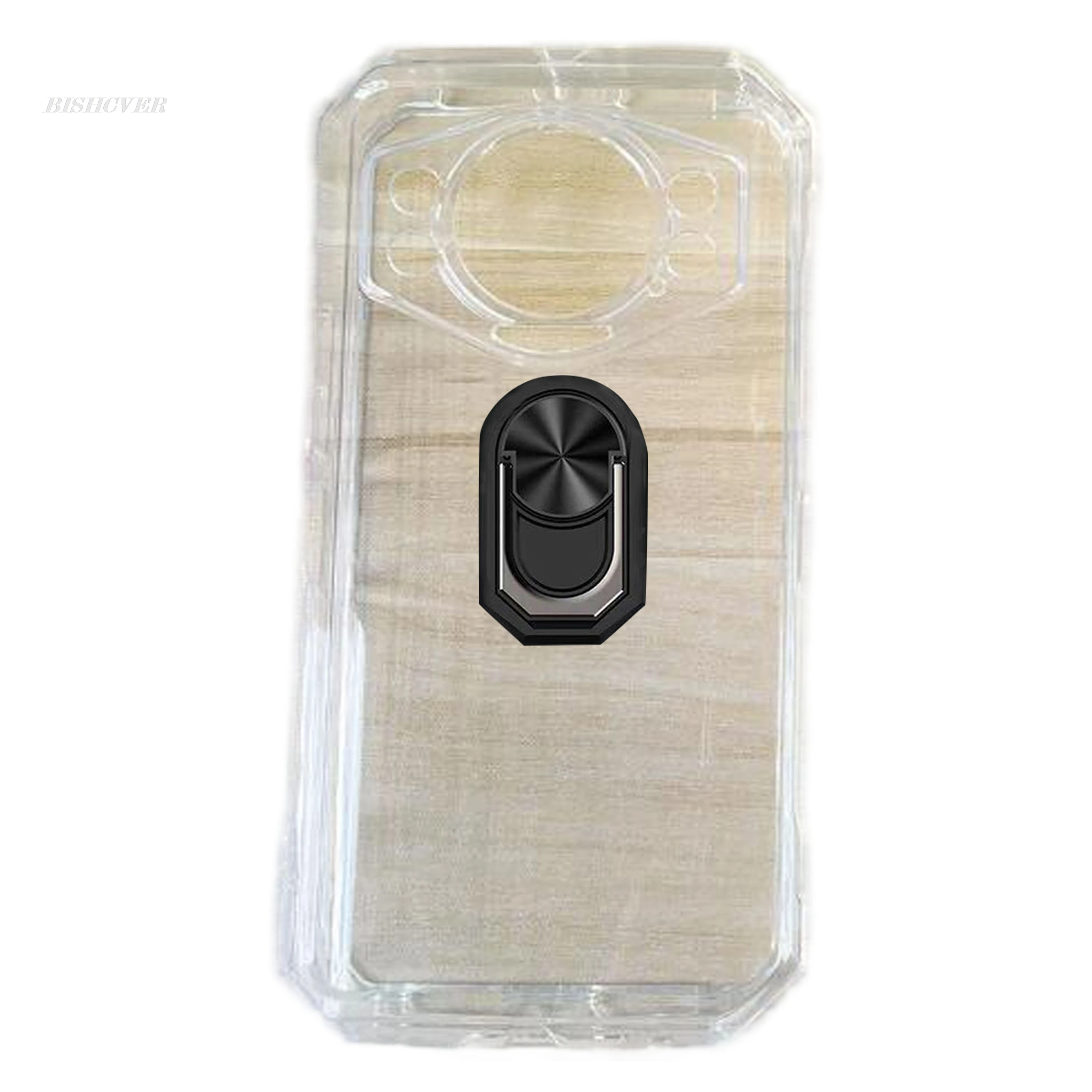 Enhanced TPU Soft Silicone Phone Case with Back Ring Holder Bracket, 6.58