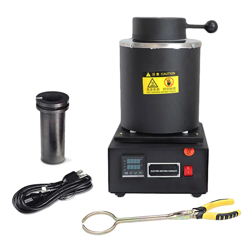 

Печь для плавления металла со светодиодный ным дисплеем, инструменты для изготовления ювелирных изделий из драгоценных металлов, золота, серебра, олова, алюминия, тигель, 1/2/3 кг