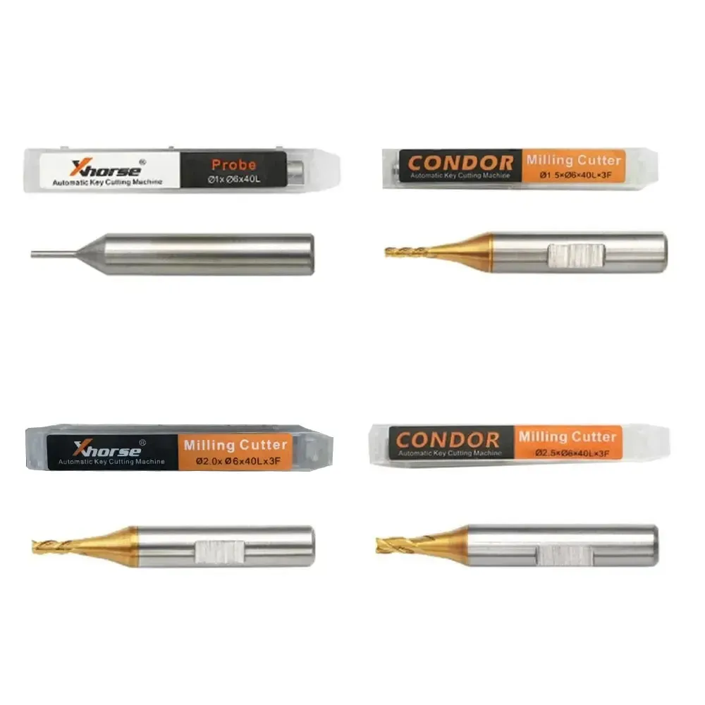 Xhorse CONDOR XC MINI Plus Dolphin XP-005 Dolphin XP-007 키 커팅 머신 용 1.0mm 1.5mm 2.0mm 2.5mm 밀링 커터 프로브