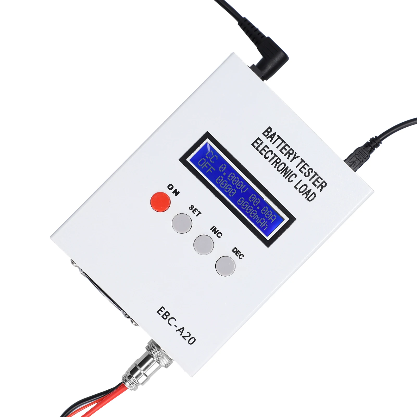 EBC-A20 4-Wire Battery Tester 30V 20A 85W Lithium Leadacid Battery Capacity Test