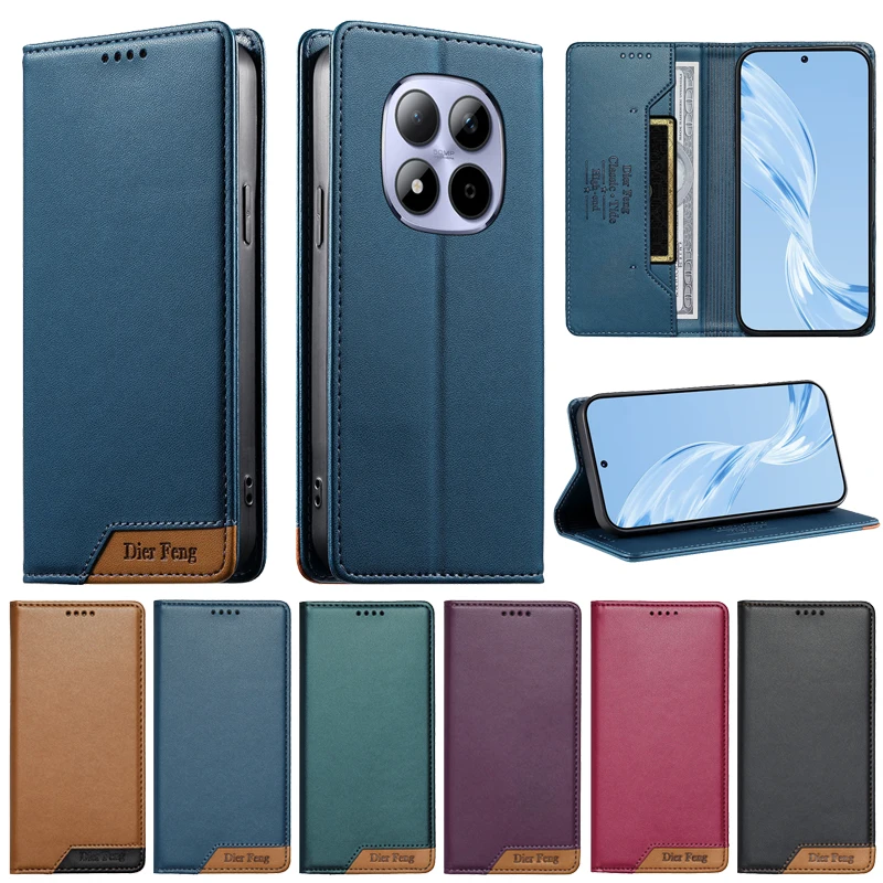 Leather Flip Wallet Phone Case - Magnetic Closure, Multi-Model Design