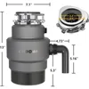 Garbage Disposal 3/4HP, Food Waste Continuous Feed, Garbage with Power Cord,Quiet Garbage,the splash guard has been redesigned 5