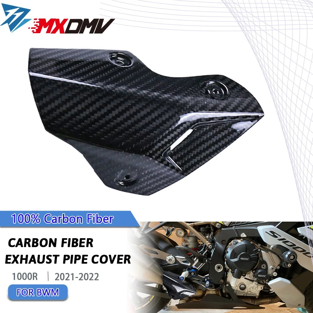 

For BMW S1000R S 1000R S1000 R 2021-2023 3K Carbon Fiber Motorcycle Modified Accessories Heat Protection Exhaust Cover Fairing