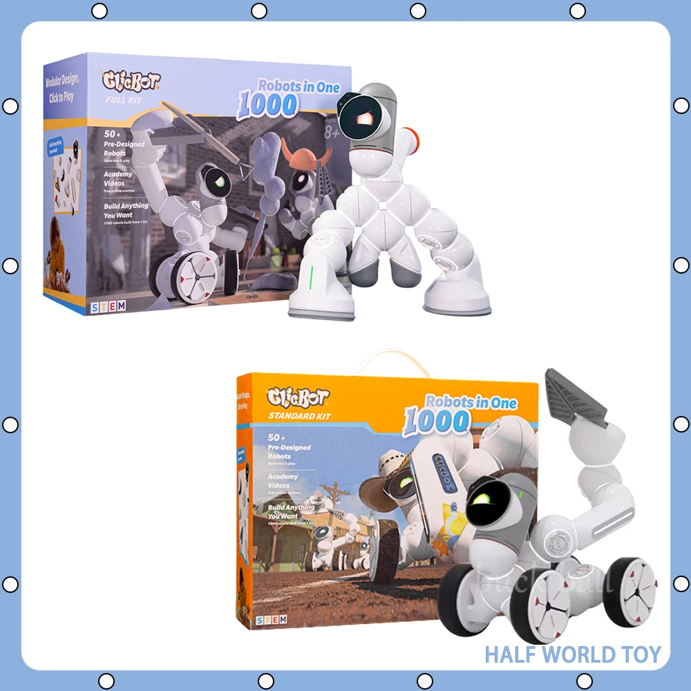 

ClicBot Intelligent Robot Modular splicing Desktop Electronic Pet Robot AI Program Kids Puzzle Toys Accompany Adult Xmas Present