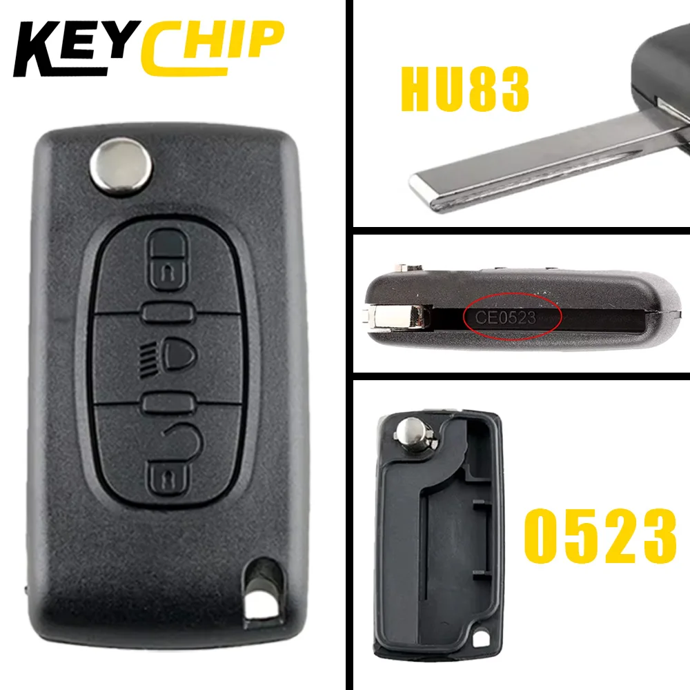 Enhanced Flip Remote Car Key Shell Case
