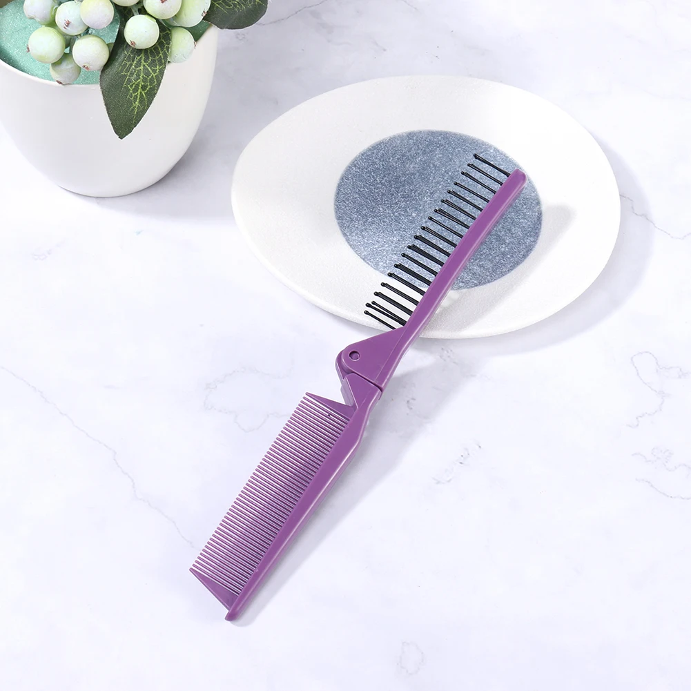 1Pcs Foldable Massage Hair Comb Portable Travel Hair Comb Anti Static Anti-tangle Brush Women Hairdressing Styling Tool 4