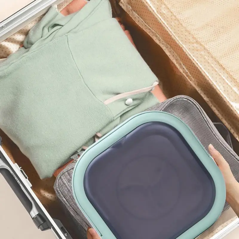 Portable Laundry Machine Foldable Apartment Washing Machine Small Washer Compact Travel Washing Countertop