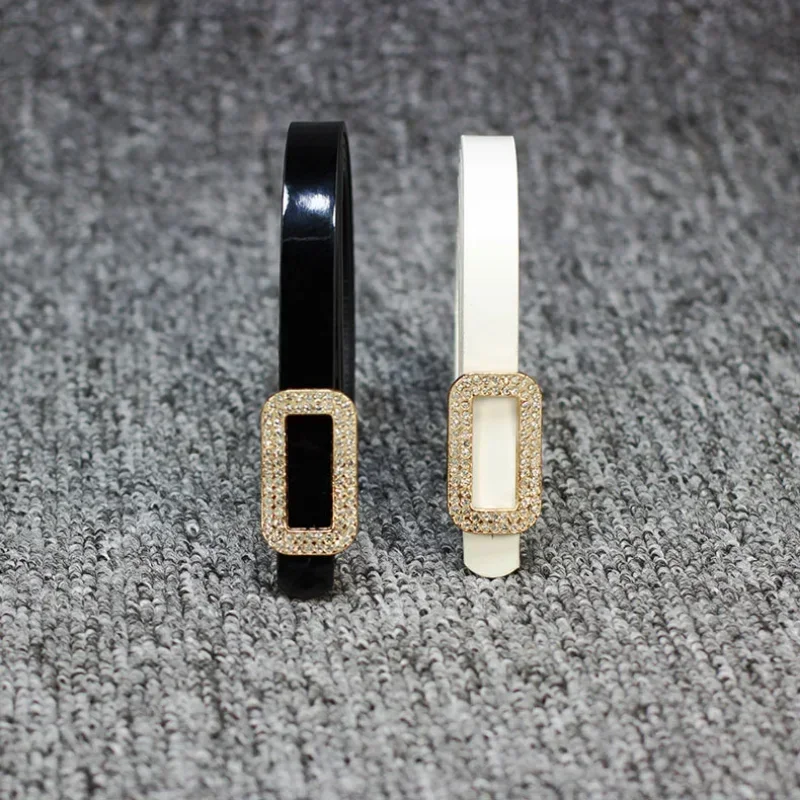 1.2cm Super Thin PU Belts for Girls Summer Lightweight Convenient Belt Children Student Fashionable Belts