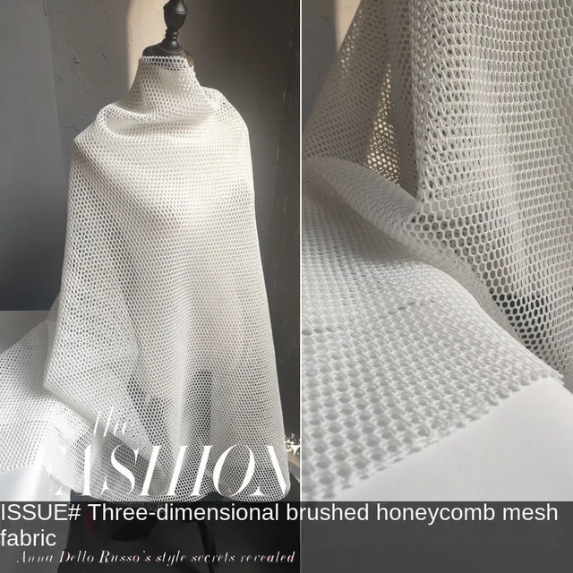 Hollow Fishing Net Mesh Fabric White Hexagonal Honeycomb Sandwich Large  Mesh Fabrics Clothing Design Cloth for Sewing By Meter - AliExpress