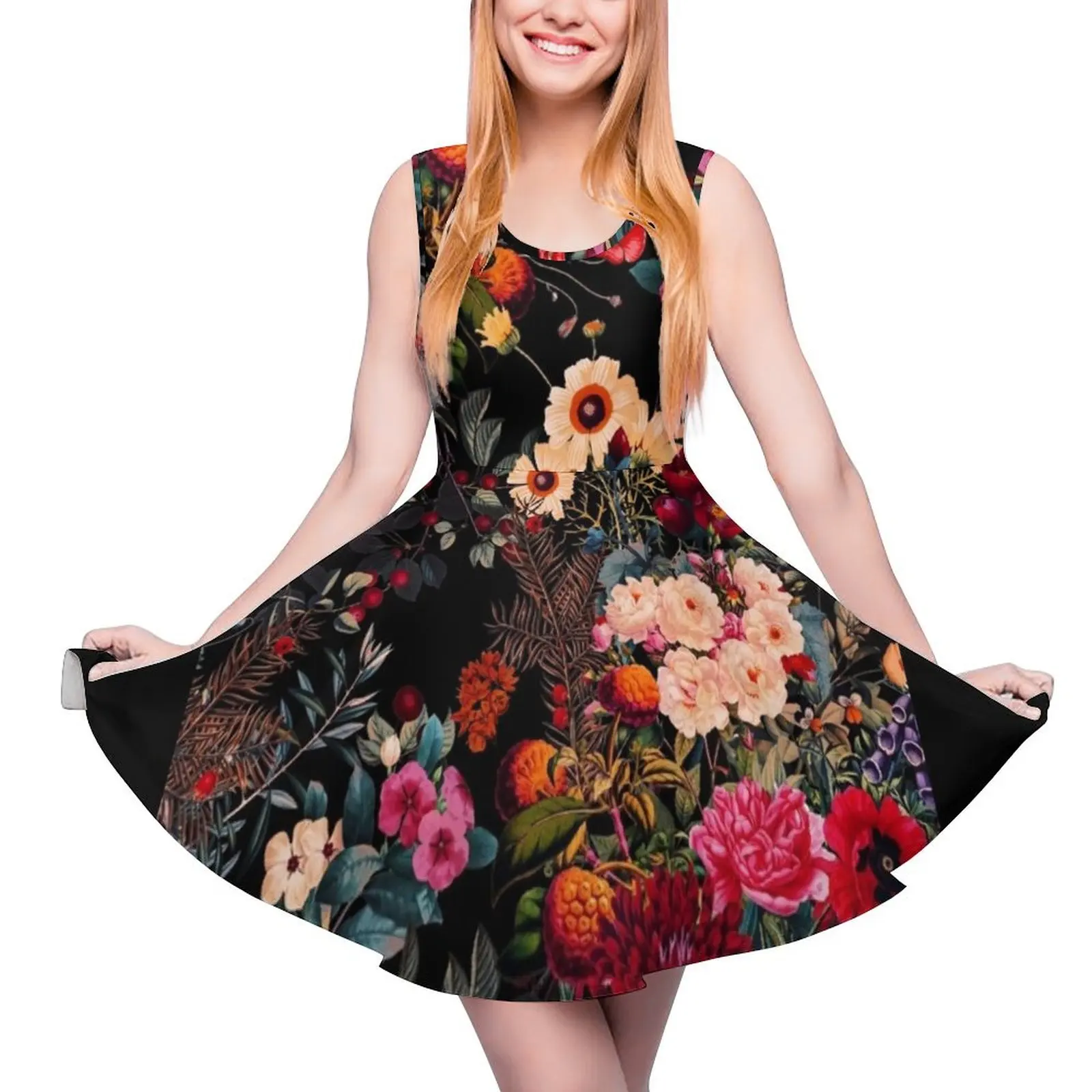 Night Garden XXXIX Sleeveless Dress Aesthetic clothing Dance dresses chic and elegant woman dress evening dress