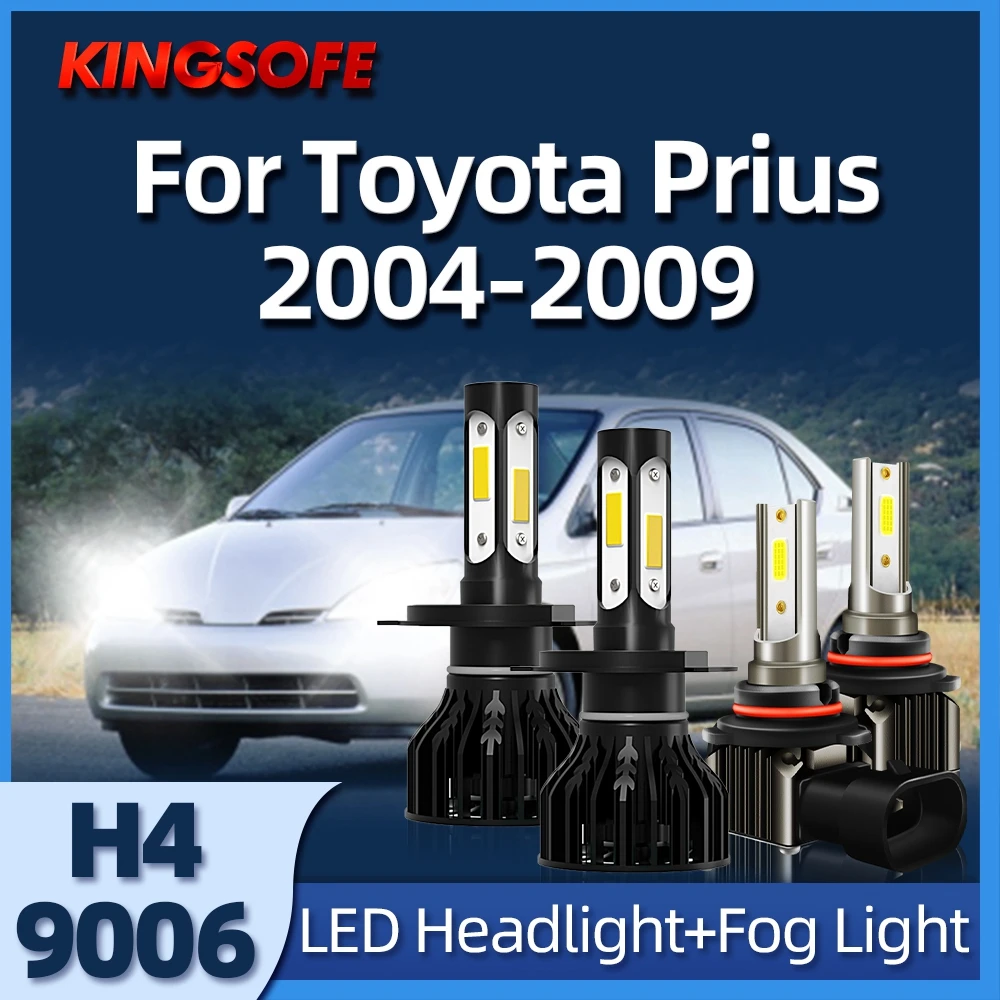 

100W H4 LED Headlight COB Chip LED 9006 H4 Car Turbo Fog Light Bulbs 12V For Toyota Prius 2004 2005 2006 2007 2008 2009