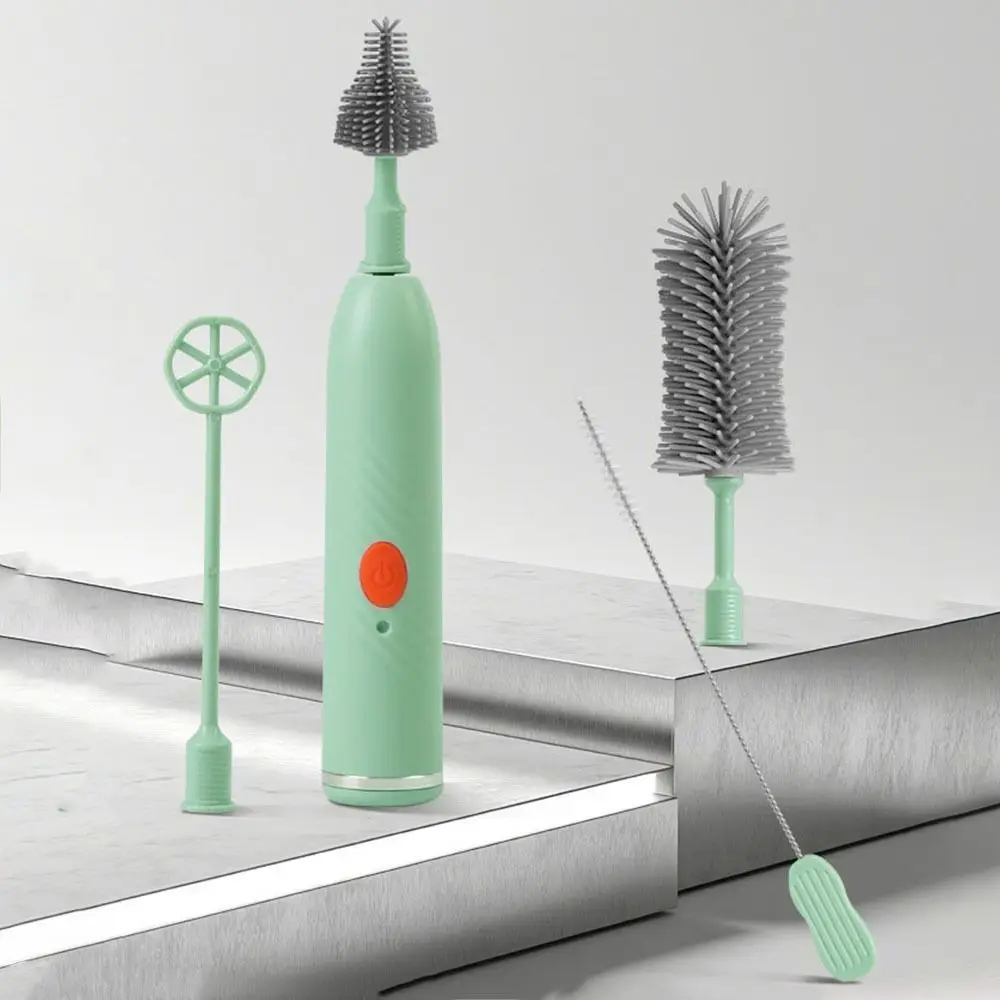 Portable Silicone Baby Bottle Straw Cleaner Flexible Brushes Waterproof Cleaning Brush Set Long Handled Bottle Brush for Home