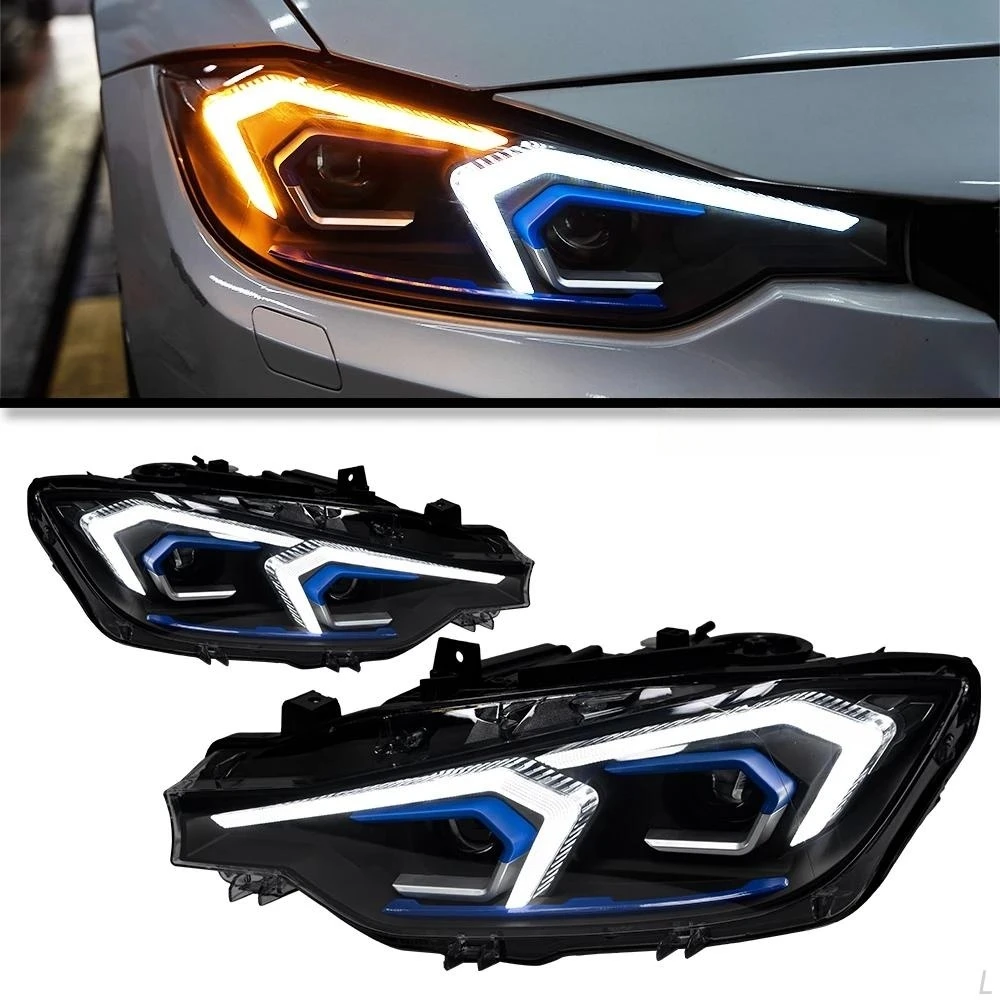 

Car lights For 3 Series F30 2013-2016 Headlight 2023 LCI Laser Style Replacement DRL Daytime Lamps Lighthouse Projector Facelift