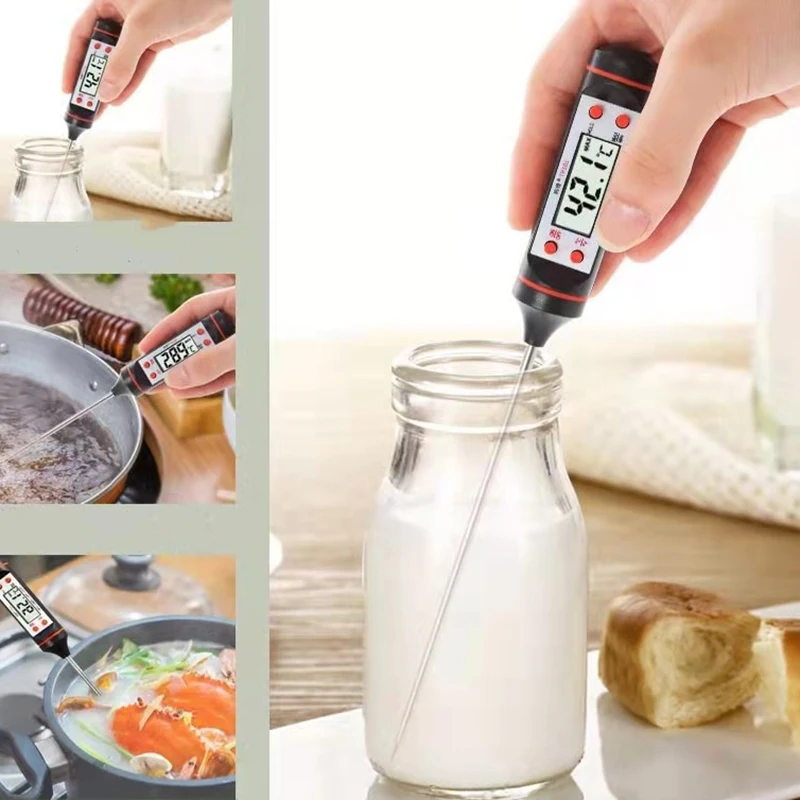 Digital Thermometer With Probe Candle Making Kits Measure Liquid Soy Paraffin Wax Melts Milk Meat Cake Household Cooking Tool candle making kit candle making supplies baking thermometer