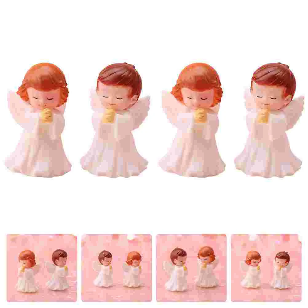 

Praying Angel Statue Small Baby Angel Figurines baby shower Birthday Cake Topper Desktop Ornaments Home Decoration