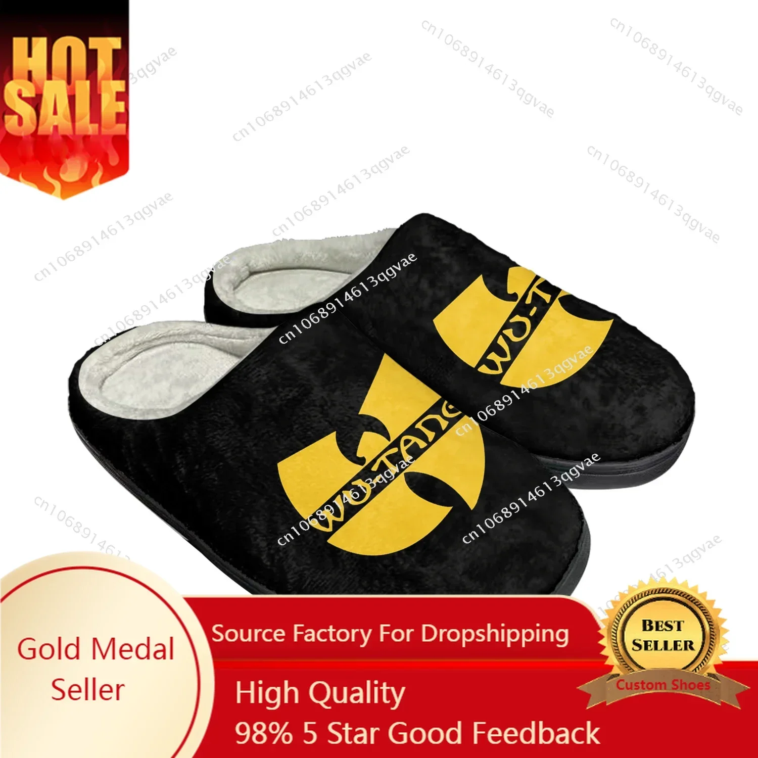 

W-Wu-T Clan Home Cotton Slippers Mens Womens Plush Bedroom Tang Casual Keep Warm Shoes Thermal Indoor Slipper Custom Made Shoe