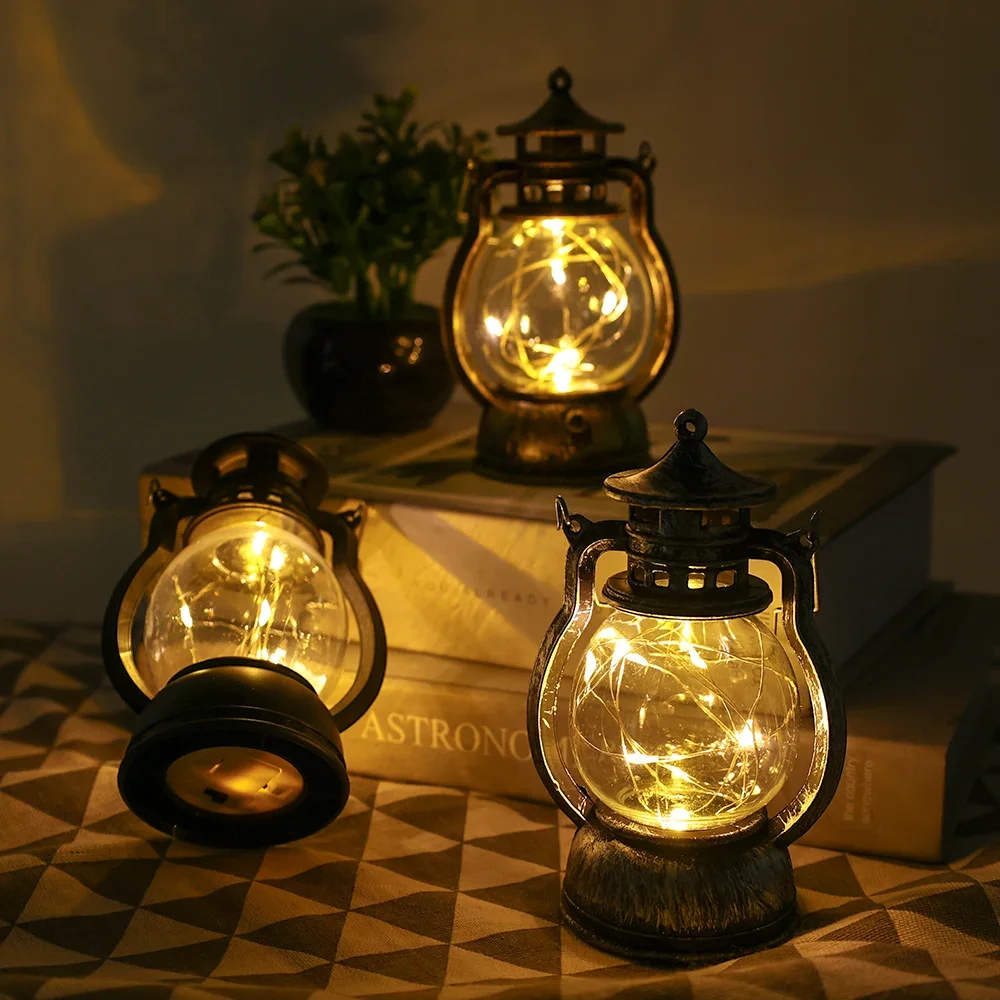 

Retro Style Portable Night Light Outdoor Camping Light Rechargeable Tent Lantern Garden Lawn Wedding Party Decoration Lighting