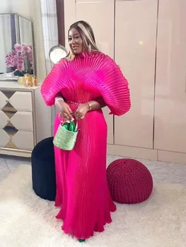 YUDX Miyake Folds 2024 Fall New Women's Hand-pleated Loose Dress Plus-size Women's Evening Dress 1