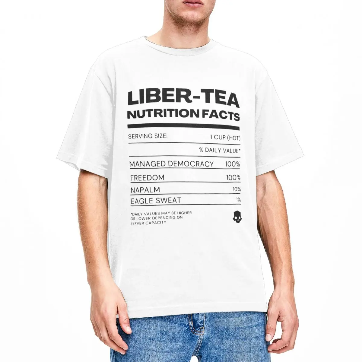 Helldivers 2 Liber Tea Nutrition For Men Women T-Shirt Liber-Tea Merch Fashion Tee Shirt T-Shirt 100% Cotone Stampato Vestiti