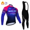 Winter Cycling Jersey Set QUICK STEP Thermal Fleece Cycling Clothes MTB Bicycle Clothing Keep Warm Mountain Bike Cycling Wear 4