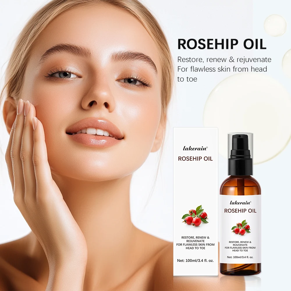 Organic Rosehip Oil Rose Hips Face Oils 30ml Fast-Absorbing Skin Care Moisturizer Face Oil Organic Rosehip Seed Essence facial essence lifting oil