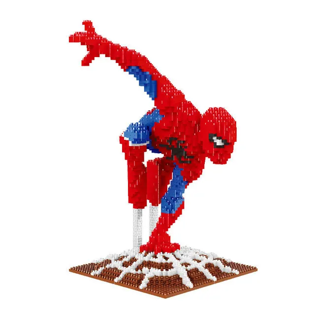 Disney Stitch Building Blocks Spider-Man Iron Man Model Assembly Toy Venom Creative Puzzle Parent-child Assembly Game 6