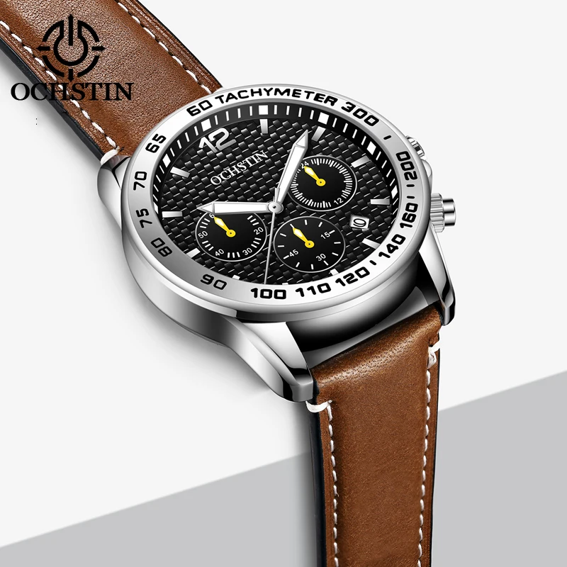 OCHSTIN Innovative Nylon Series 2024 Simple Fashion Men's Quartz Watch Multifunction Quartz Movement Watch