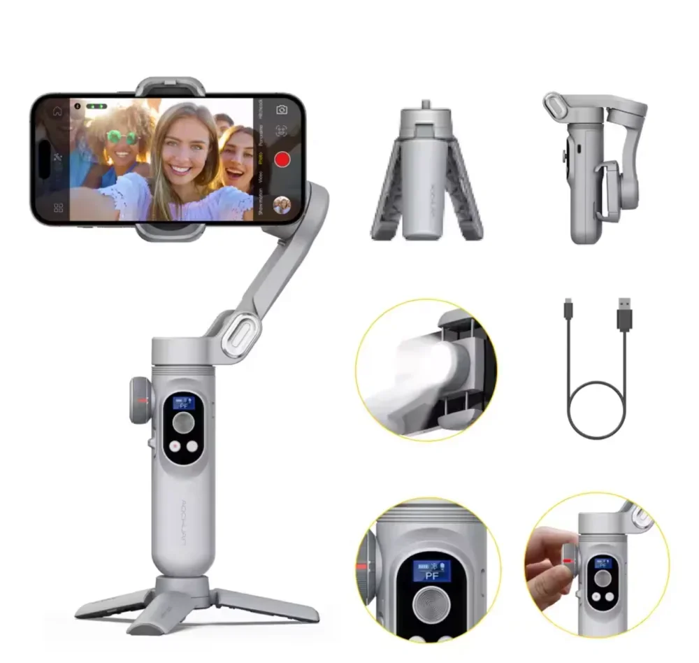 XPro mobile phone three-axis anti-shake stabilizer short video VLOG shooting handheld pzi live stand 6