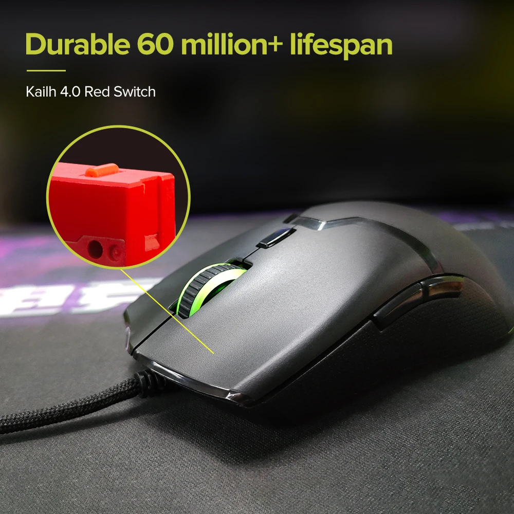 Gaming mouse Delux M800 RGB 2.4Ghz Wireless Dual Mode 16000 DPI Lightweight Ergonomic
