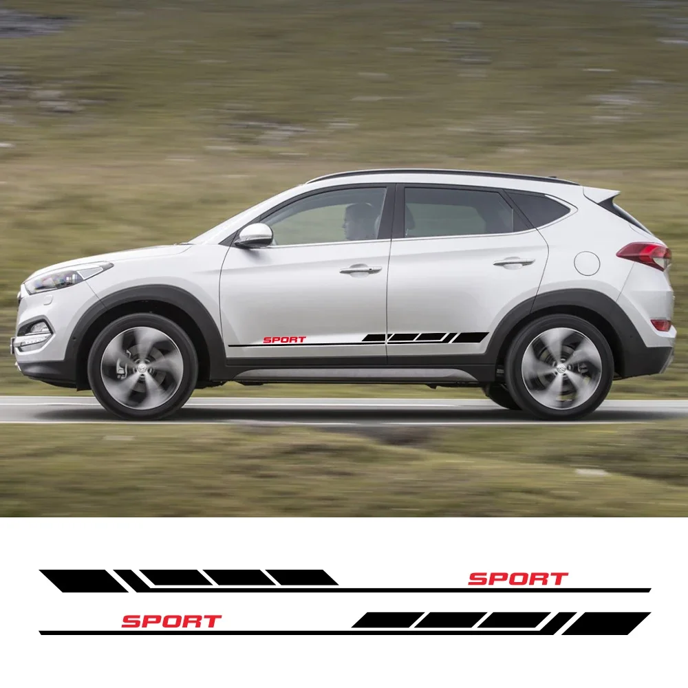 ForHyundaiTucson20172023CarDoorSideTrimStickersLongStrips