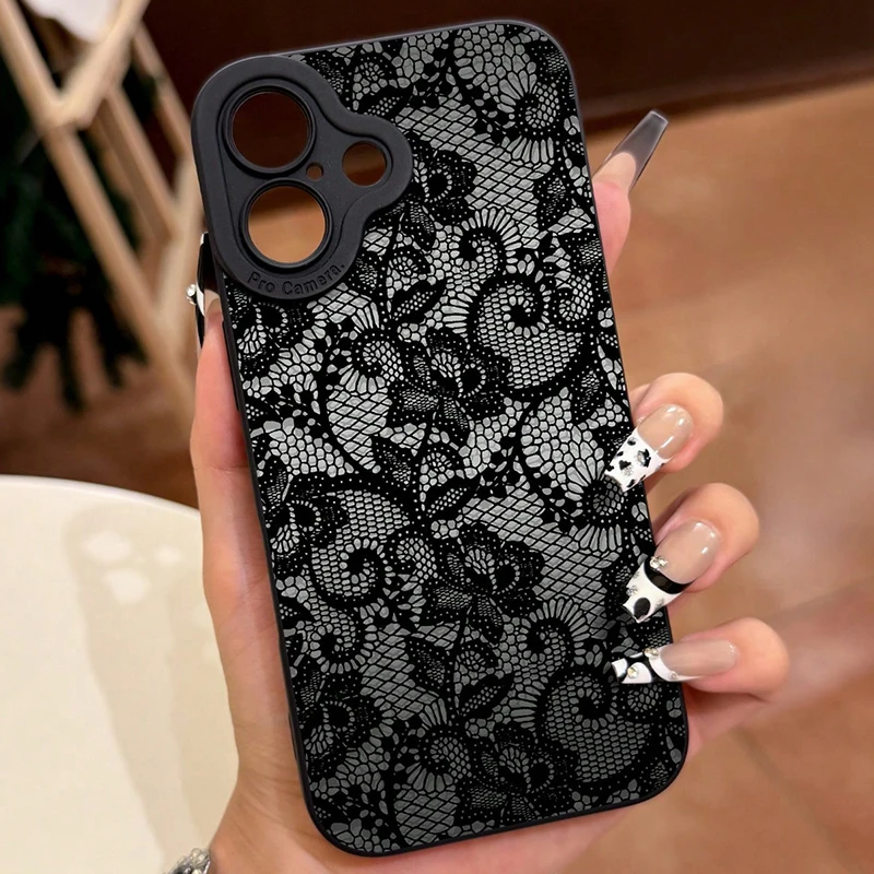 Elegant Lace Floral Pattern Phone Case Cover