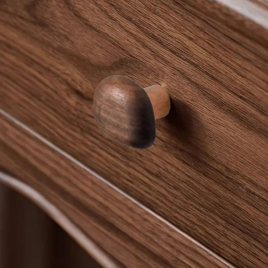Nordic Kids Wooden Cabinet Handles Creative Cartoon Pebble Drawer Pulls for Children's Room Wardrobe