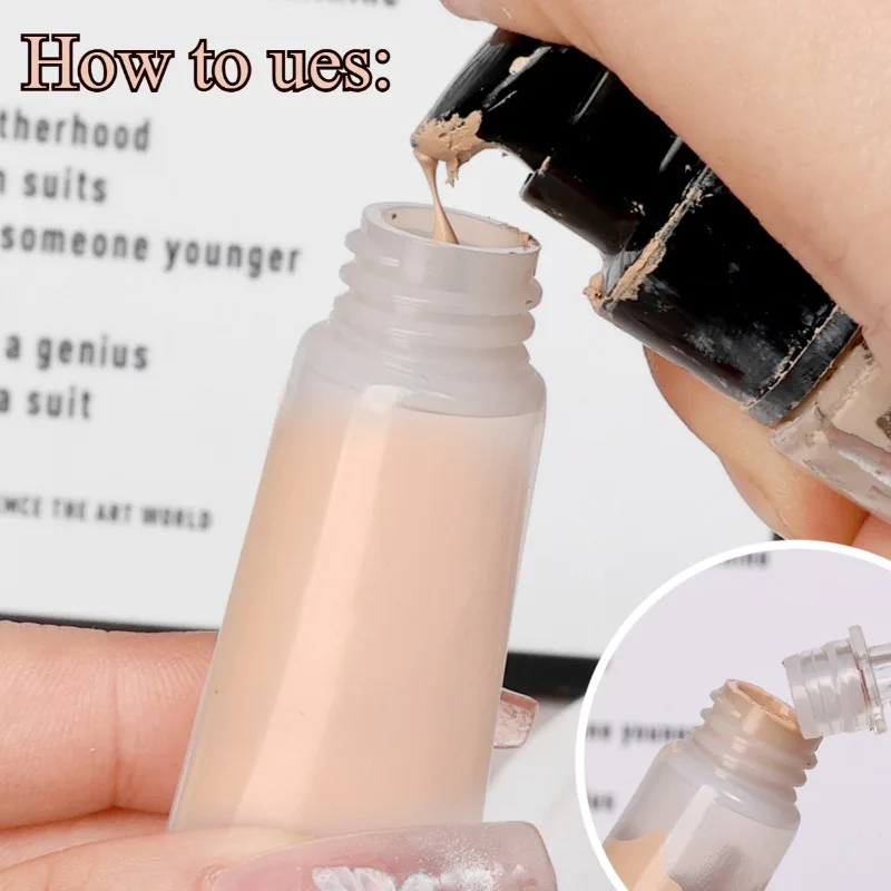 Portable Travel Size Drophead Cosmetics Liquid Foundation Storage Bottle