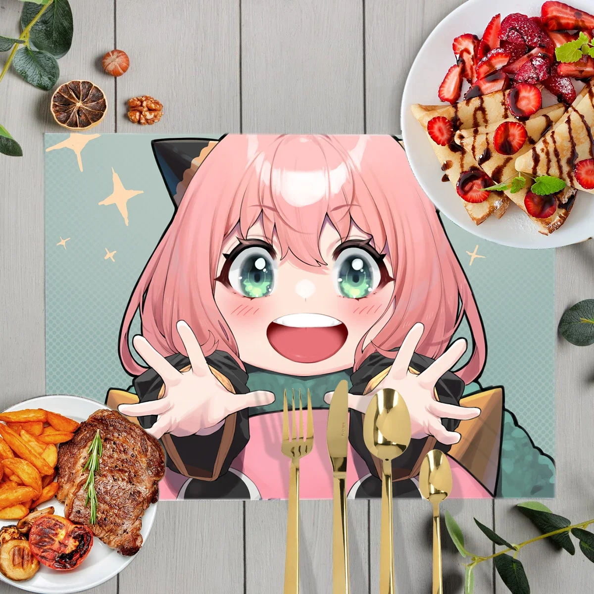 Japanese Anime Spy X Family Print Table Mats Harajuku Anya